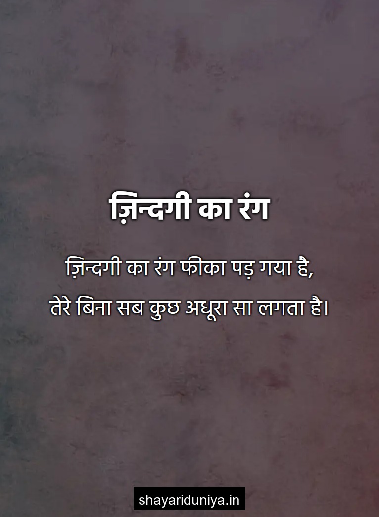 ज़िन्दगी का रंग